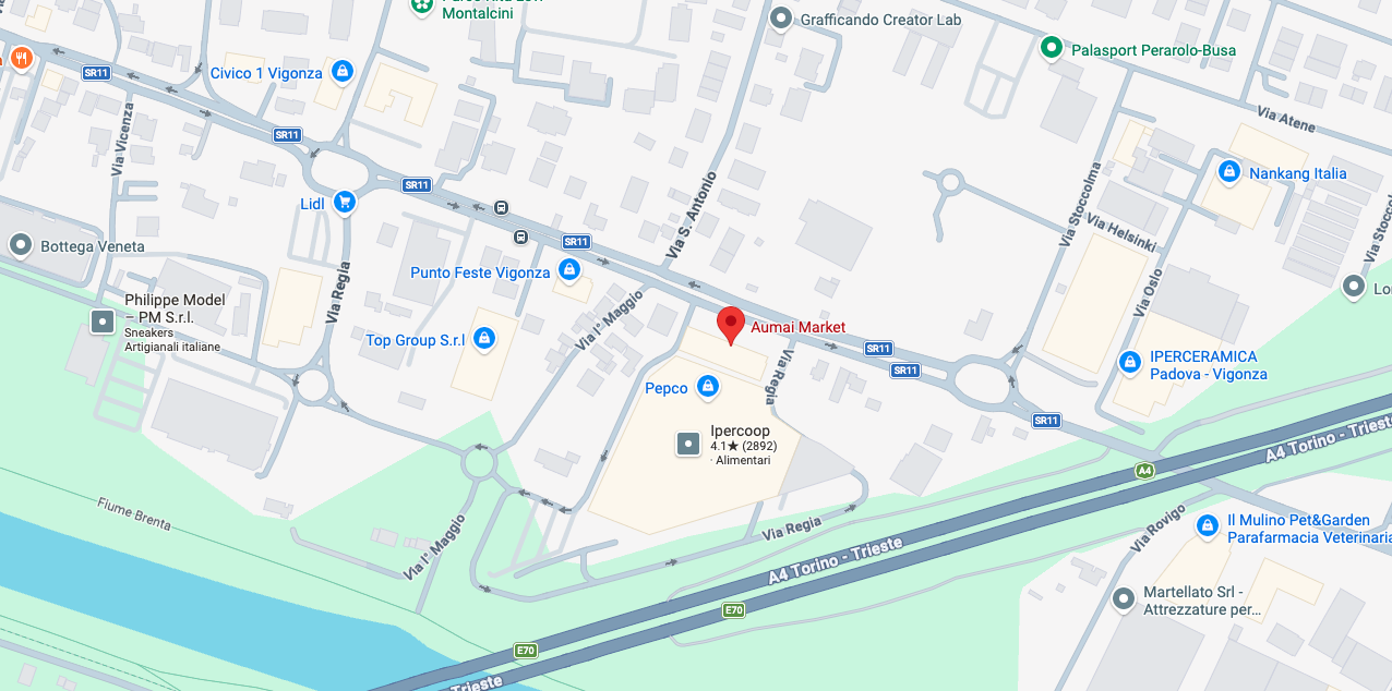 Posizione del negozio Aumai a Padova su Google Maps